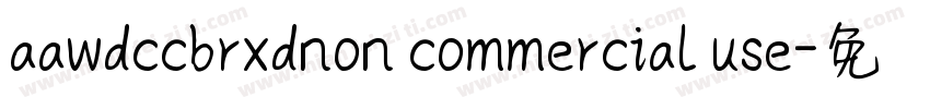 aawdccbrxdnon commercial use字体转换